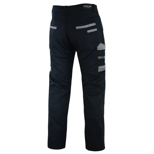 Johnny Reb Men's Protective Tradie Pants. motorcycle pants. motorcycle jeans. kevlar lined armoured pants.