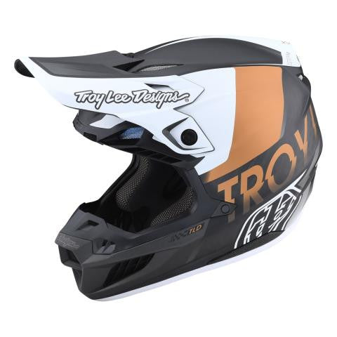 TROY LEE DESIGNS SE5 CARBON HELMET QUALIFIER WHITE/BRONZE