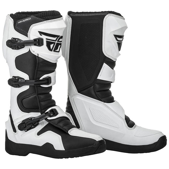 FLY RACING MAVERIK BOOTS - WHITE/BLACK