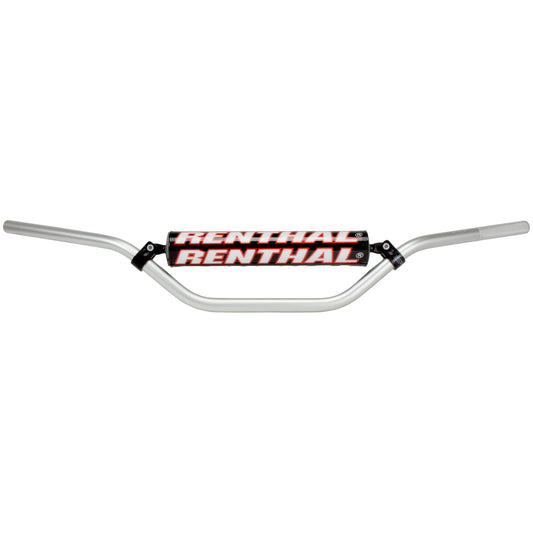 RENTHAL ENDURO HIGH SILVER 7/8" HANLEBARS WITH BAR PADS