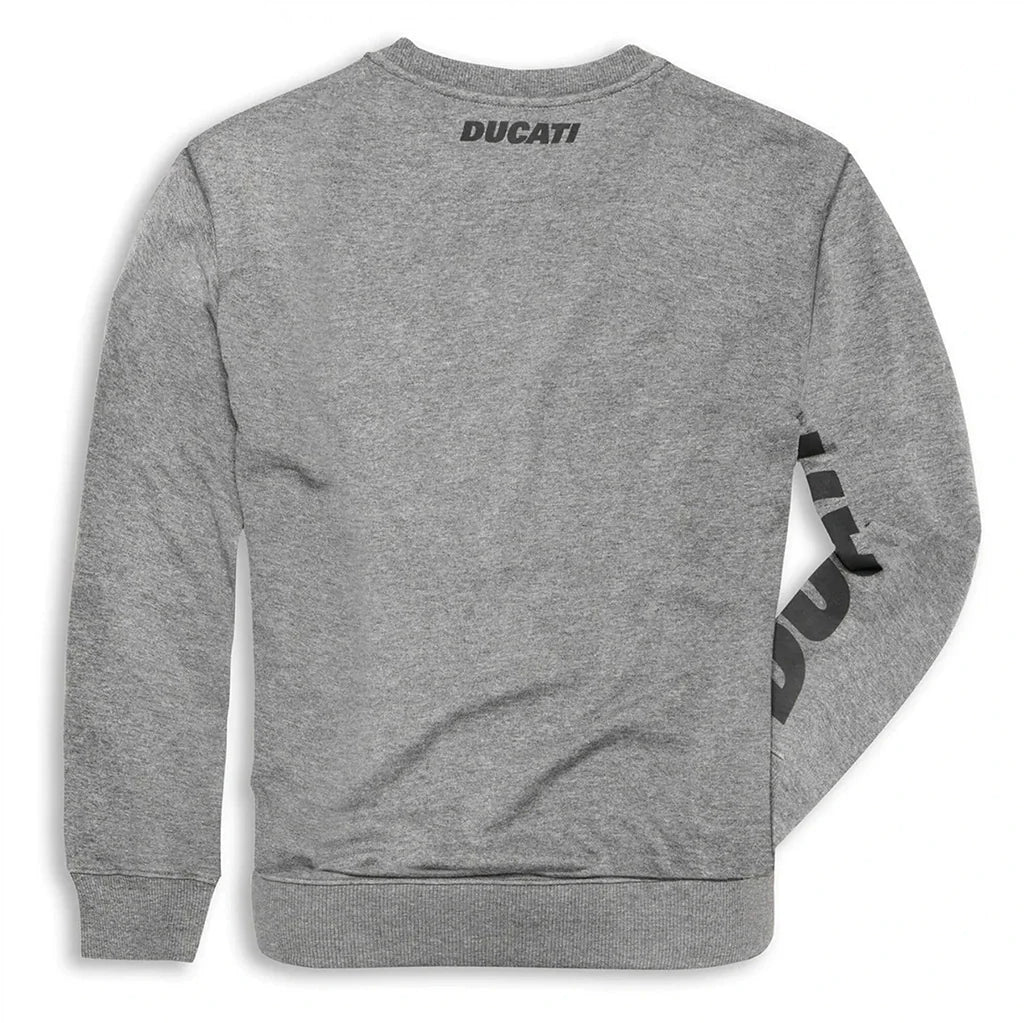 DUCATI ROUND NECK LOGO MENS SWEATSHIRT GREY