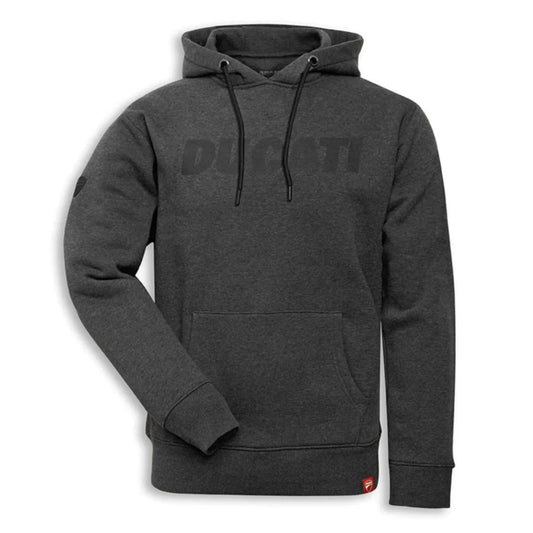 DUCATI MENS ANTHRACITE LOGO HOODIE GREY