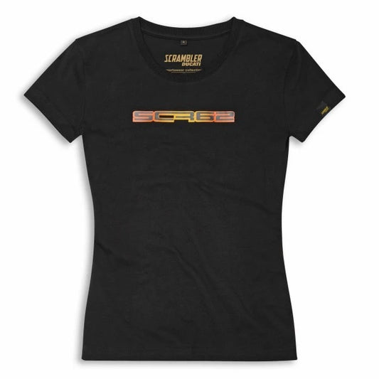 DUCATI SCR62 ELEMENT WOMENS TEE - BLACK