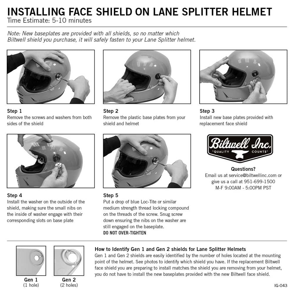BILTWELL LANE SPLITTER GEN 2 RAINBOW MIRROR VISOR