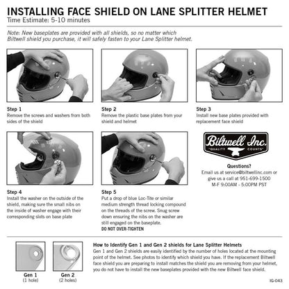 BILTWELL LANE SPLITTER GEN 2 RAINBOW MIRROR VISOR