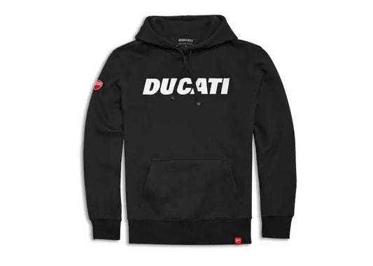 DUCATI MENS DUCATI LOGO HOODIE - BLACK