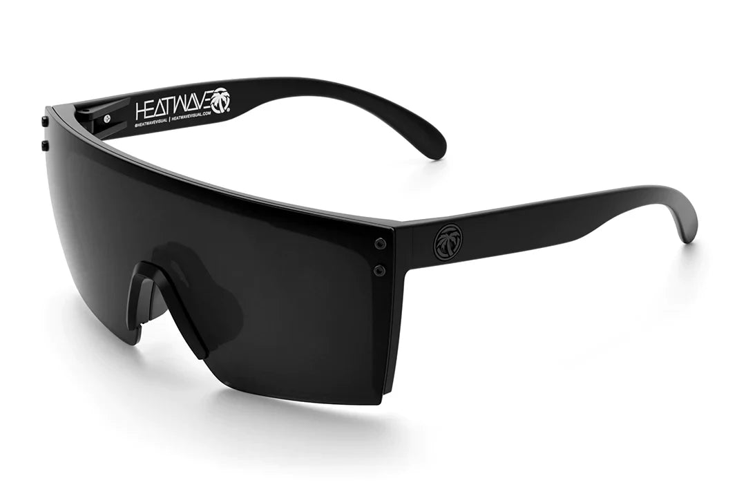 HEATWAVE LAZER FACE SUNGLASSES - BLACK POLARISED