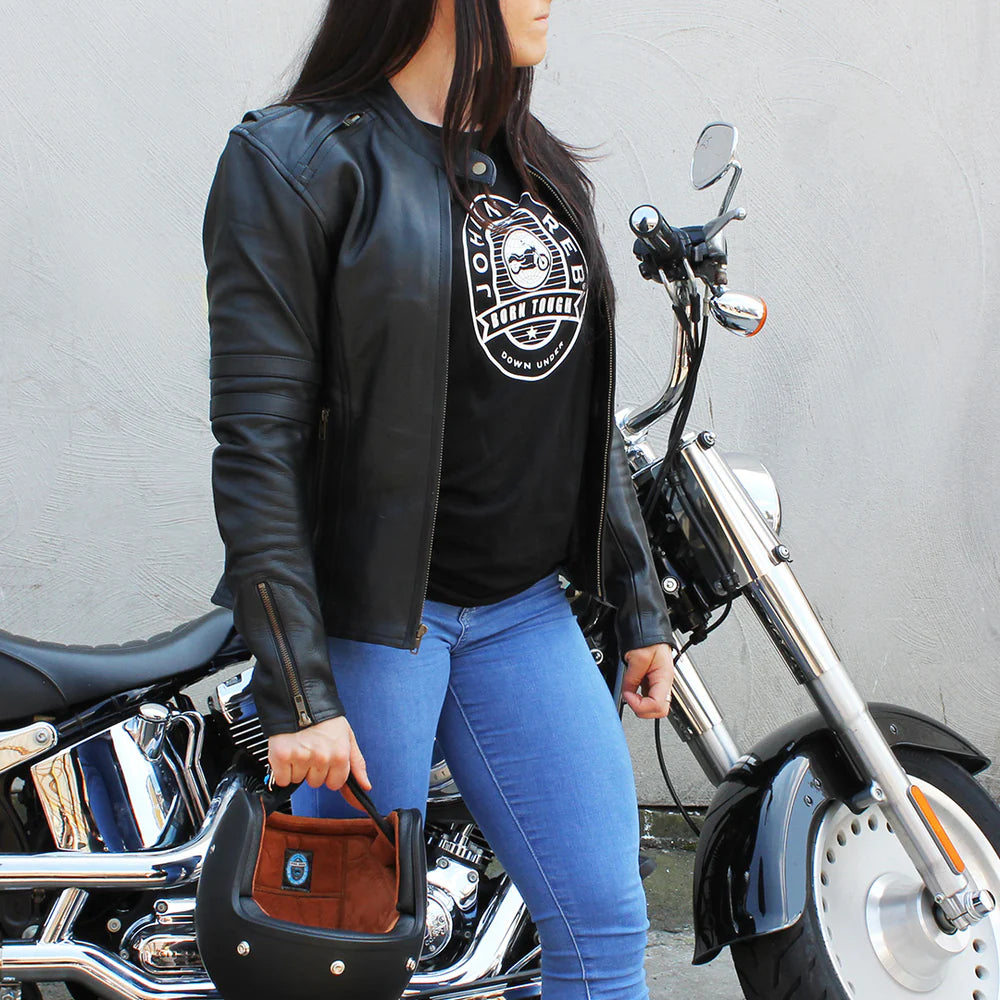 JOHNNY REB WOMENS HAWKESBURY LEATHER JACKET