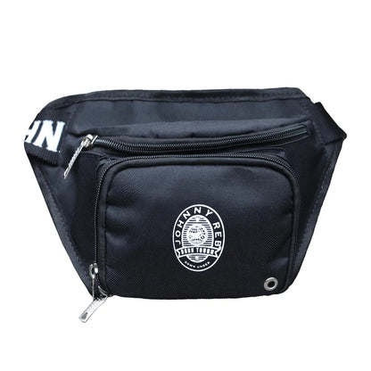 JOHNNY REB LOGO CANVAS HIP BAG - BLACK