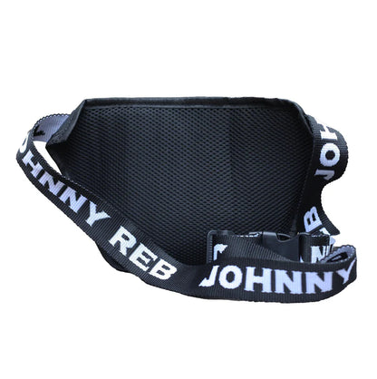JOHNNY REB LOGO CANVAS HIP BAG - BLACK