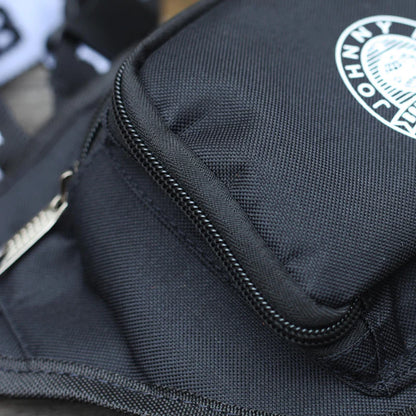JOHNNY REB LOGO CANVAS HIP BAG - BLACK