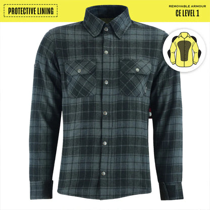 JOHNNY REB NULLABOR PROTECTIVE SHIRT - BLACK/CHARCOAL