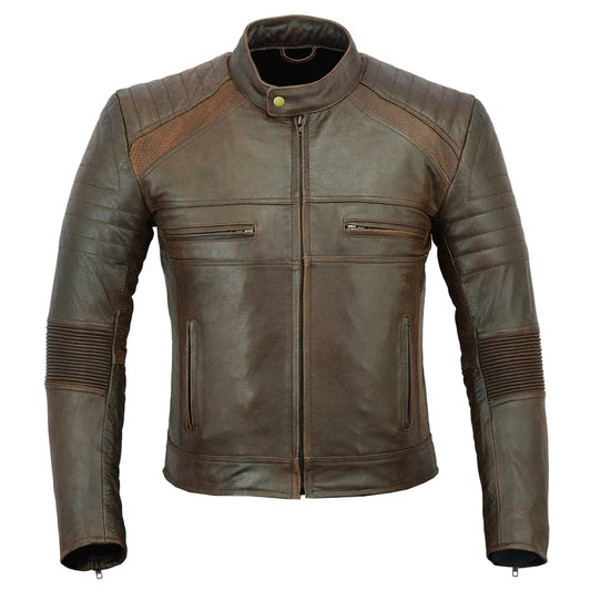 JOHNNY REB MENS BOTANY VINTAGE LEATHER JACKET