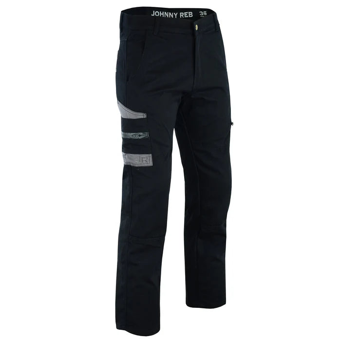 Johnny Reb Men's Protective Tradie Pants. motorcycle pants. motorcycle jeans. kevlar lined armoured pants.
