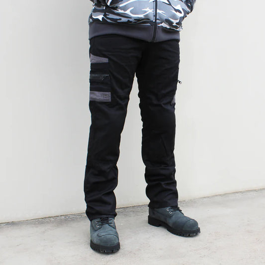 Johnny Reb Men's Protective Tradie Pants. motorcycle pants. motorcycle jeans. kevlar lined armoured pants.