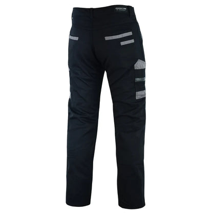 Johnny Reb Men's Protective Tradie Pants. motorcycle pants. motorcycle jeans. kevlar lined armoured pants.