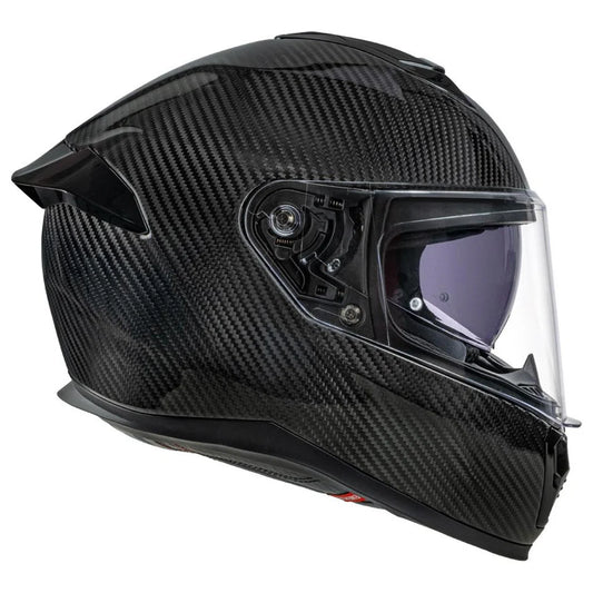 Black carbon fiber motorcycle helmet. Nitro 916 
