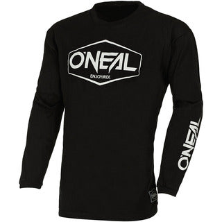 Black long-sleeve shirt with O'Neal logo. Oneal 2026 Element Hexx Black