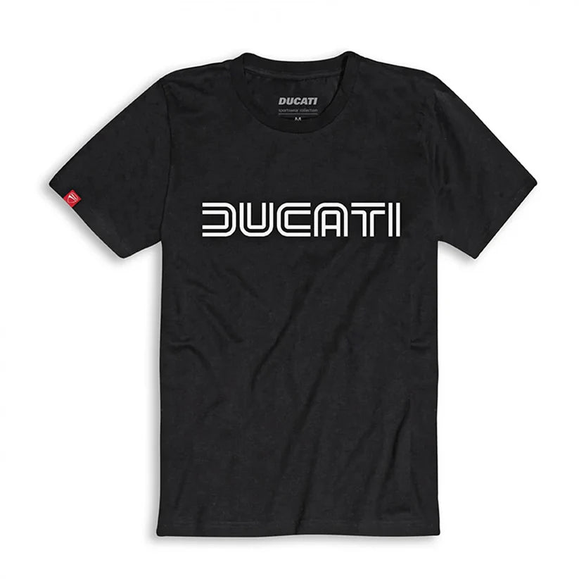 DUCATI DUCATIANA 80s MENS TEE - BLACK