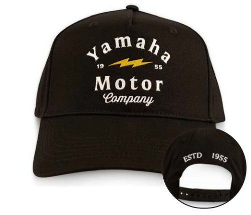 YAMAHA MC BOLT SNAP BACK black cap. motorcycle cap. hat 