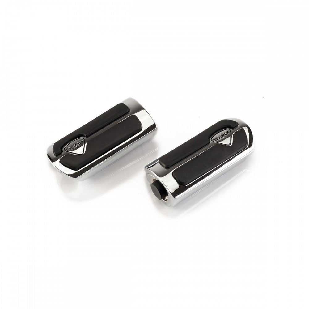 TRIUMPH GENUINE LOGO CHROME HIGHWAY PEGS