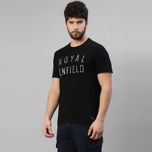 ROYAL ENFIELD RAISED RE IB MENS TEE - BLACK