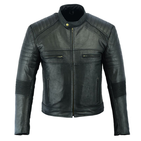 House of Motorcycles Tasmania | Johnny Reb Mens Botany Vintage Leather Jacket - Front