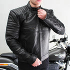 House of Motorcycles Tasmania | Johnny Reb Mens Botany Vintage Leather Jacket - Front 1