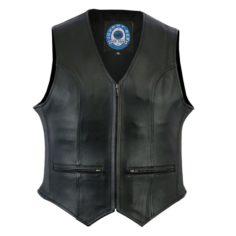 House Of Motorcycles | Johnny Reb Women's Ovens Leather Vest - Front