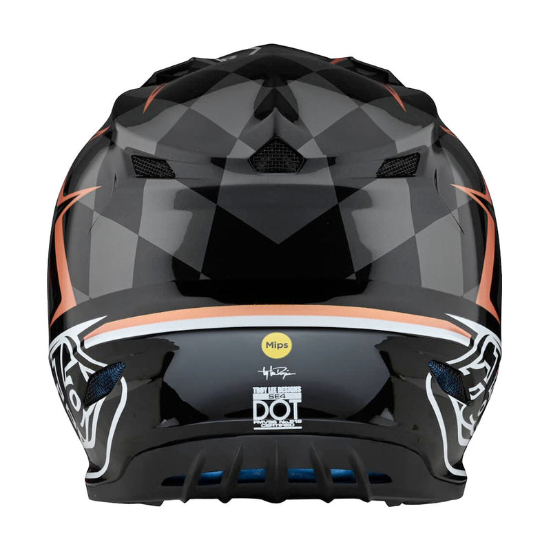 House of Motorcycles | Troy Lee Designs SE4 Helmet | Warped Black/Copper