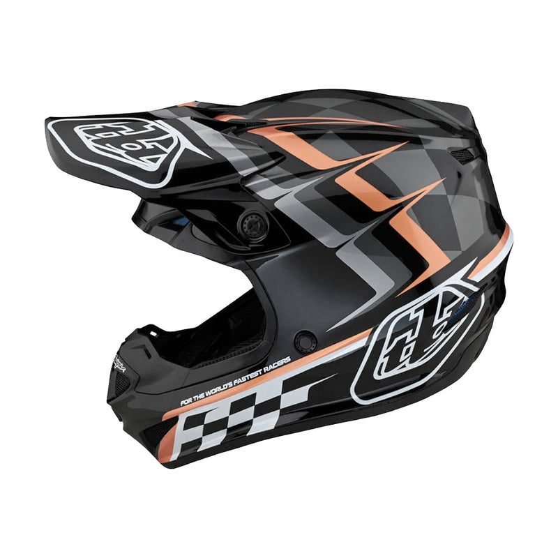 House of Motorcycles | Troy Lee Designs SE4 Helmet | Warped Black/Copper